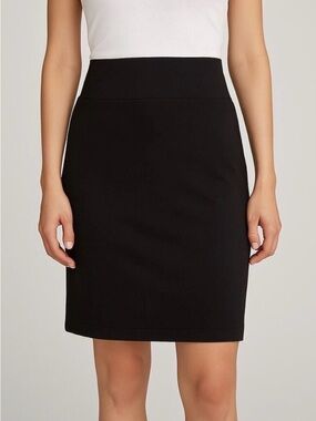 Eileen Fisher Black Stretch Knit
Pencil Skirt Size medium. Great skirt!!